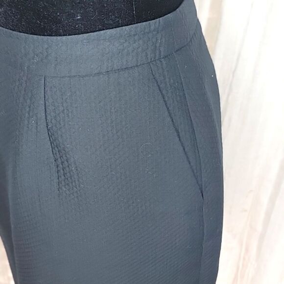 Talbots Classic A-line Textured Black Cotton Skirt - Picture 5 of 14